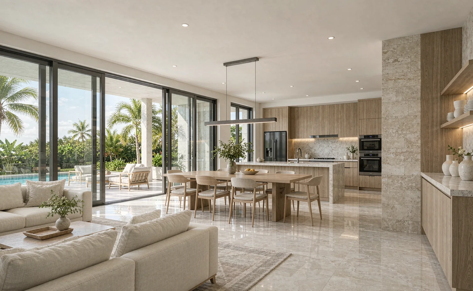 Thermal-break aluminium glazing and full-body porcelain in a hot-climate villa - how Gulf and East African material baselines diverge