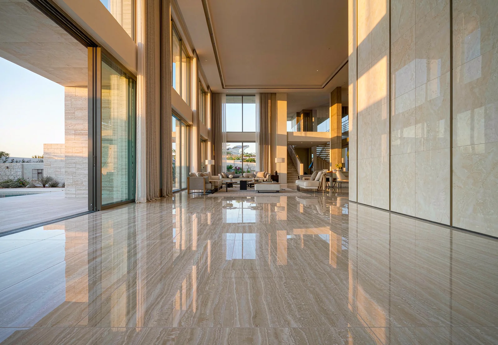 Specifying Porcelain & Ceramic Tiles for Hot, Dusty Climates. - Porcelain vs ceramic bodies, large formats and slip ratings that survive heat and dust