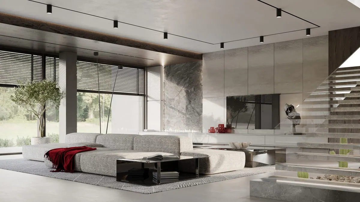 SPC and rectified tile in a modern coastal villa