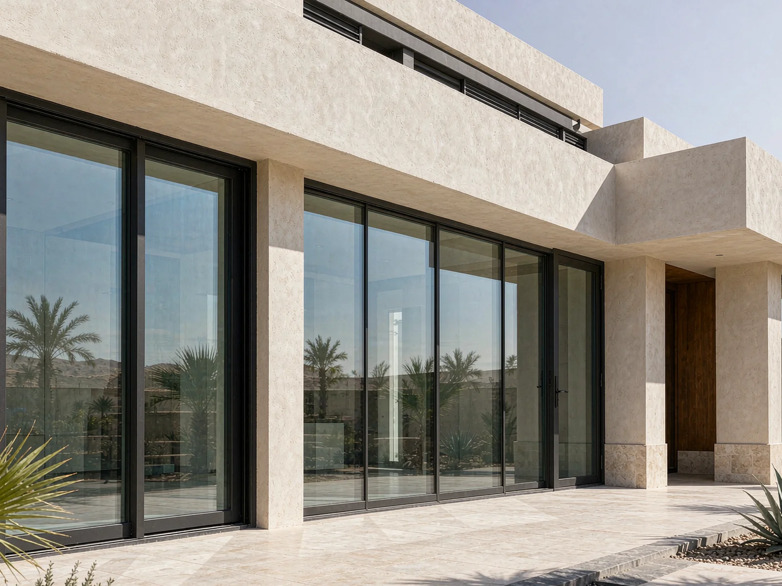 Specifying Aluminum Windows & Doors for Hot Climates. - Thermal break, low-E glass and hardware that survive dust, heat and humidity